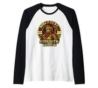 Elmo Centurione Romano Forza Onore Antica Roma 753 AC Maglia con Maniche Raglan
