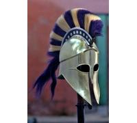 Elmo Corinzio Greco Medievale In Acciaio Con Piuma X-MAS