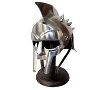 Elmo da gladiatore vichingo medievale in acciaio elmetto greco spartano cavalieri guerrieri casco LARP crociato gladiatore gioco di ruolo costume