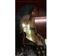 Elmo Decorativo King Spartan 300 Con Piuma Nera Elmo Spartan