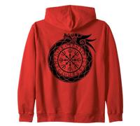 Elmo del terrore di Ouroboros Nordico Felpa con Cappuccio