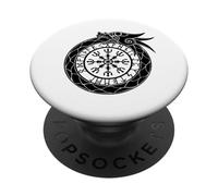 Elmo del terrore di Ouroboros nordico PopSockets PopGrip Adesivo