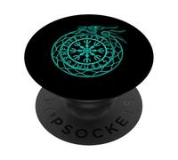 Elmo del terrore di Ouroboros nordico PopSockets PopGrip Adesivo