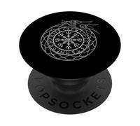 Elmo del terrore di Ouroboros nordico PopSockets PopGrip Adesivo
