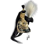 Elmo della Guardia Reale Corazziere - 2a Compagnia Moschettiere Modello F | Replica Storica | Acciaio con Stemma Crine di Cavallo