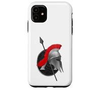 Elmo e scudo da guerriero greco Custodia per iPhone 11
