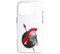 Elmo e scudo da guerriero greco Custodia per iPhone 16 Pro