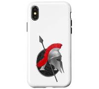 Elmo e scudo da guerriero greco Custodia per iPhone X/XS