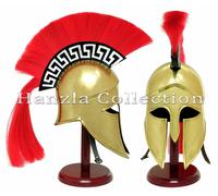Elmo In Ottone Da Cavaliere Crociato Greco Corinzio Medievale Costume Di Guerra