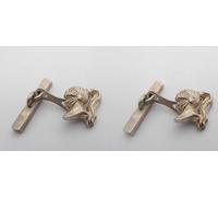Elmo Medievale : Gemelli in Argento 925 - Cimiero - Usbergo - Armatura Cavaliere