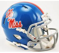 Elmo Mississippi Rebels Riddell Replica Mini Speed Style Blu Polvere