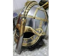 Elmo Nasale In Maglia Di Ferro Viking Coppergate Per Rievocazione Medievale