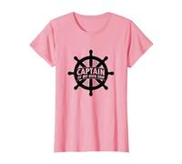 Elmo Nautico Capitano della Mia Nave Maglietta, Donna, Rosa, XXL