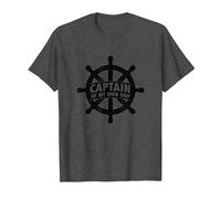 Elmo Nautico Capitano della Mia Nave Maglietta, Uomo, Grigio Scuro, 6XL