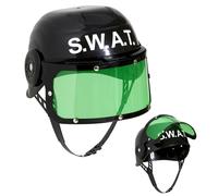 Elmo S.W.A.T., antosommossa in plastica dura con visiera verde