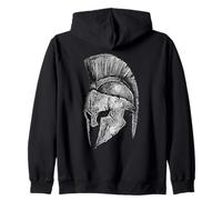 Elmo Spartano Guerriero d'Achille Felpa con Cappuccio