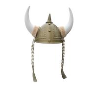 Elmo Vichingo Medievale Medievale Cornuto Elmo Vichingo Berserker, Galloper Helmet, Fabric Hat, Viking, Warrior, Soft Braids, Romans, Carnival, Halloween, Fancy Dress Regalo