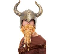 Elmo Viking Con Barba Deluxe Guerriero Nordico Costume Per Adulti