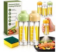 ELMVAR 100ml Downward-Spray Cooking Oil Sprayer, Leakproof Olive Oil Dispenser Bottle, Press Type Cooking Oil Sprayer with Precise Oil Control, Fine Mist Spray Bottles for Kitchen C)