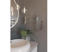 Elna Scaldasalviette Elettrico 35W - 205x530mm - Cromo Acciaio Inox - Mini Radiatore con Timer e Termostato - IP44 - Regalo compatto per la nuova casa e le famiglie moderne