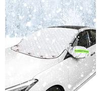 ELNLE Copri Parabrezza per Auto Inverno, Telo Parabrezza Auto Antigelo, con 5 Magneti, Protezione dello Specchietto Retrovisore e Strisce Riflettenti per Applicabile Tutto L'Anno (243 x 105 cm)