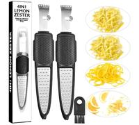 ELNLE Grattugia Limone Scorza Zester Professionale Pela Agrumi Pelapatate di Limone Sbuccia Grattugia Limone Pelatrici per Arance Cioccolato Cocktail Cucina e Bar