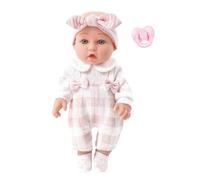 Elnwnnkc 12inch Life Like Reborns Toy Caucasian Dolls for Toddler Baby Dolls with Jumpsuit Kids Roleplaying Game Birthday Gift Baby Reborns Doll