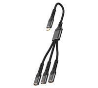 Elnwnnkc Adattatore multiporta da USB C a splitter con trasferimento dati veloce e cavo intrecciato resistente per laptop, tablet, gadget, cavo di alimentazione da viaggio