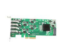 Elnwnnkc Adattatore PCIE a USB 3.0 da 20 Gbps 4 schede espansione USB Pass indipendenti con Adattatore per Porta a 15 Pin per Desktop