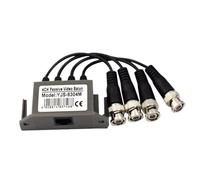 Elnwnnkc Amplificatori trasmettitori Extender a doppino intrecciato da BNC a 4 canali per estensore di coppia di soluzioni complete