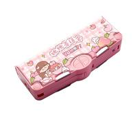 Elnwnnkc Astuccio per matite con forbici sicurezza Temperamatite Orari Nastro avvolgente per dita Cancella righello Gomma per bambini Materiale scolastico per bambini