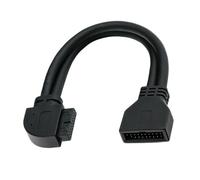 Elnwnnkc Case del computer Cavo connettore anteriore USB 3.0 19 pin 20 pin Ampia compatibilità angolo retto per scheda madre desktop Custodia per desktop Connettore della scheda madre del pannello