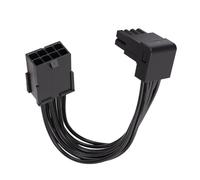 Elnwnnkc Cavo Alimentazione Scheda Grafica PCIe 8, Reverse Bend 0.3m | Connettore a 90 gradi con cablaggio 18 AWG per costruzioni desktop ordinate
