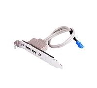 Elnwnnkc Cavo con Staffa USB 2.0 a Doppia Porta con connettore a 9 Pin Integrato Cavo prolunga per Scheda Madre USB 2.0 per Computer per Custodia Femmina per Montaggio a Pannello