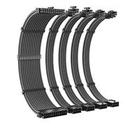 Elnwnnkc Cavo prolunga alimentazione 24 pin PCIE 6+2 4+4 Cavo intrecciato in nylon Splitter per scheda madre
