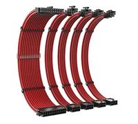 Elnwnnkc Cavo prolunga alimentazione 24 pin PCIE 6+2 4+4 Cavo intrecciato in nylon Splitter per scheda madre