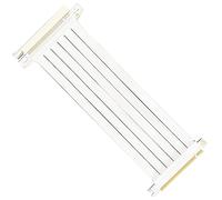 Elnwnnkc Cavo prolunga PCIe 3.00 X16 angolo retto da 90, 0.4M C | Adattatore GPU, Express 16x 3.00 connettori per cavi flessibili scheda Rise, bianco, velocità, 1 slot, serie,