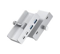 Elnwnnkc Clip hub USB con trasferimento Dati velocità da 10 Gbps e Porta Tipo C da 5 V per l ' organizzazione del Desktop del Laptop Saldamente Laptop per Un trasferimento rapido e la Gestione