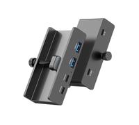 Elnwnnkc Clip hub USB con trasferimento Dati velocità da 10 Gbps e Porta Tipo C da 5 V per l ' organizzazione del Desktop del Laptop Saldamente Laptop per Un trasferimento rapido e la Gestione