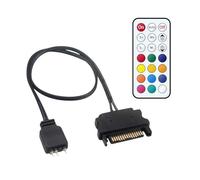 Elnwnnkc Controller Adattatore Illuminazione ARGB A Modello Multiplo 5V 3Pin per PC Desktop Controllo Remoto Controller Illuminazione per PC da Gioco Potenza A 15 Pin