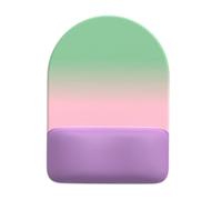 Elnwnnkc Ergonomic Mouse Pad with Contoured Wrist Support Gradient Half Circled Design Slip Proof Base Optimized Tracking for PC Users Fatigue Reducing Cloth Wrist Support Mouse Mat