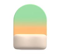 Elnwnnkc Ergonomic Mouse Pad with Contoured Wrist Support Gradient Half Circled Design Slip Proof Base Optimized Tracking for PC Users Fatigue Reducing Cloth Wrist Support Mouse Mat