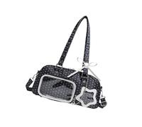Elnwnnkc Harajukus, borsa a tracolla trasparente Itabag da donna, idea regalo anime, messaggeri, borsa a tracolla da donna, Nero
