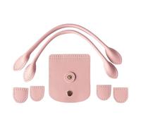 Elnwnnkc Leather Bag Making Set Diys Leathers Knitting Set with Top Zipper Flap Cover Shoulder Strap Lock for Shoulder Bags Leather Purse Handles for Making