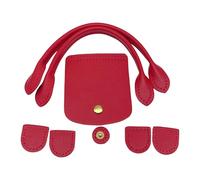 Elnwnnkc Leather Bag Making Set Diys Leathers Knitting Set with Top Zipper Flap Cover Shoulder Strap Lock for Shoulder Bags Leather Purse Handles for Making