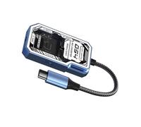 Elnwnnkc Multifunctional Type C 4 Port Transparents Dock 5Gbps Super Speed Charging Data Transfer for Travel & Remote Workers ABS Materials USB C Dock with Transparents Case