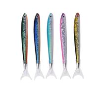 Elnwnnkc Penna a sfera con cappuccio a forma di pesce, colore nero/blu, formato tascabile, per ristorante, scuola, fustelle per la creazione di biglietti per bambini