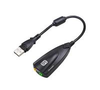 Elnwnnkc Pratiche schede Esterne USB per Cuffie da Gioco Auricolari Laptop Nessun Driver richiesto Convertitore 5Hv2 Scheda Esterna USB