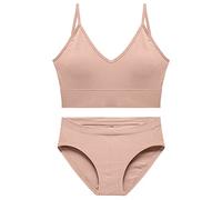 Elnwnnkc Reggiseno senza cuciture Set Mutandine a vita bassa Francese Donne Biancheria Intima Vestito Imbottito Reggiseni Set Backless Bralette Lingerie Biancheria Intima Donna Lingerie, D, L