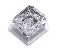 Elnwnnkc Solo Keycap, Resine retroilluminate Traslucide Keycap Copritasti in lamina d'argento per l'installazione di tastiere meccaniche Profilo OEM Keycaps meccanici in resina artigianale